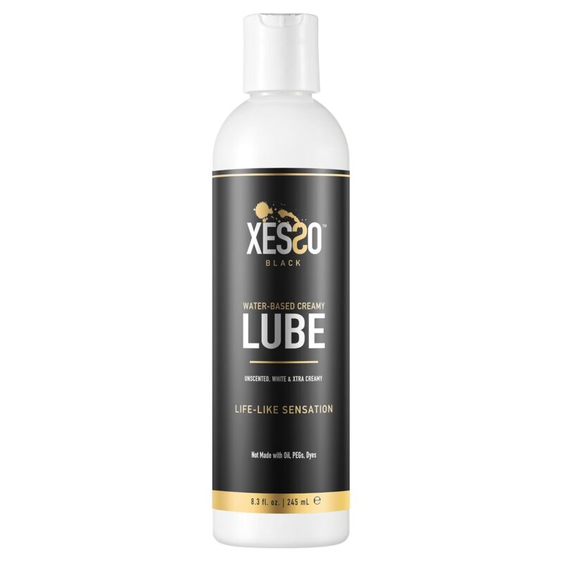 XESSO Water-based Creamy Lube, Unscented 245mL, Thick White Gel-like Slippery Glide, Hypoallergenic for Women, Men & Couples. Discreet Package. Package May Vary