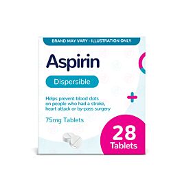 Aspirin 75mg - 28 Dispersible Tablets