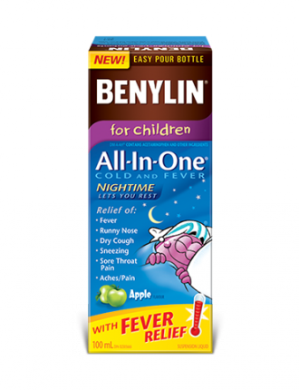 Benylin For Children All-In-One Cold and Fever Nighttime 100mL