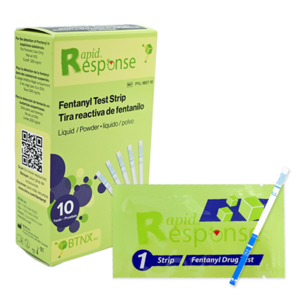 BTNX Rapid Response Fentanyl Test Strips (Liquid/Powder) - 10 Tests