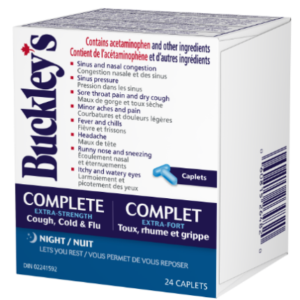 Buckley's Complete Extra-Strength Cough, Cold & Flu Night 24 Caplets