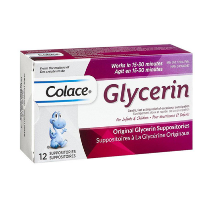 Colace Glycerin Suppositories for Children 12 Suppositories