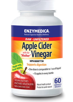 ENZYMEDICA APPLE CIDER VINEGAR WITH THE MOTHER 60caps