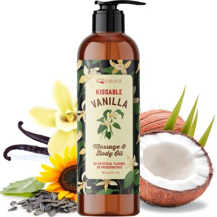 Fractionated Coconut Oil for Skin, Edible Oils for Date Night, Oil for Massage Therapy, BodyOil for Intimacy, Sensual Massage, Warming Massage Oils for Date Night Heat Edible - 8oz