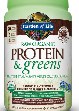 GARDEN OF LIFE RAW PROTEIN & GREEN CHOCOLATE 550g