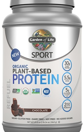 GARDEN OF LIFE SPORT ORGANIC PLANT-BASED PROTEIN CHOCOLATE 840g