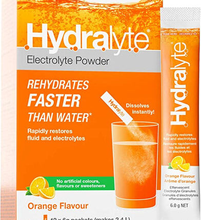 HYDRALYTE ELECTROLYTE POWDER - ORANGE 12 x 5g
