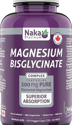 NAKA PLATINUM MAGNESIUM BISGLYCINATE 200mg - 150caps