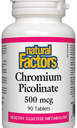 NATURAL FACTORS CHROMIUM PICOLINATE 500mcg 90tabs