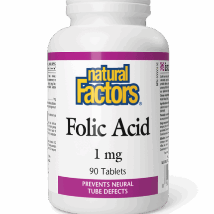 NATURAL FACTORS FOLIC ACID 1mg 90tabs