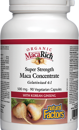 NATURAL FACTORS MACA CONCENTRATE 500mg 90vcaps