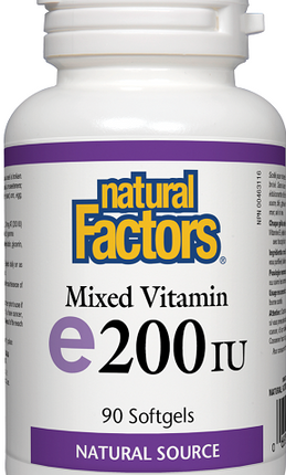 NATURAL FACTORS MIXED VITAMIN E 200IU 90sg