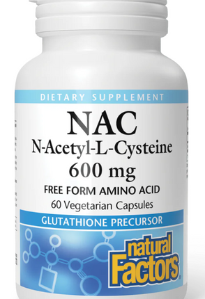 NATURAL FACTORS N-ACETYL L-CYSTEINE 600mg 60vcaps