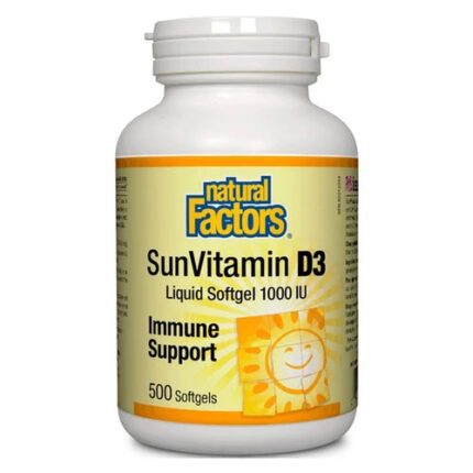 NATURAL FACTORS SUNVITAMIN D3 1000IU 500sg