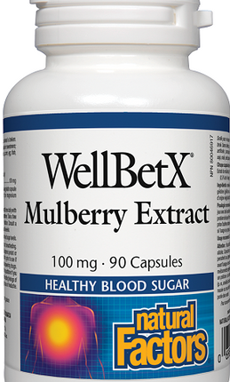 NATURAL FACTORS WELLBETX MULBERRY EXTRACT 100mg 90caps