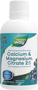 NATURE'S WAY CALCIUM & MAGNESIUM CITRATE 2:1 /w VIT K2 & COLLAGEN BLUEBERRY 500ml