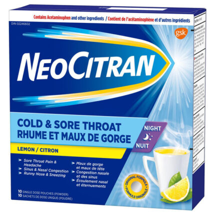 NeoCitran Cold & Sore Throat 10 Single Dose Pouches