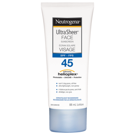 Neutrogena Ultra Sheer Face Sunscreen SPF45 88ml
