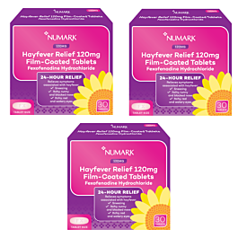 Numark Fexofenadine Tablets 120mg - 30 Tablets - 3 Pack