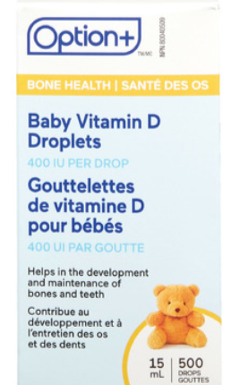 Option+ Baby Vitamin D Droplets 400IU 15ml