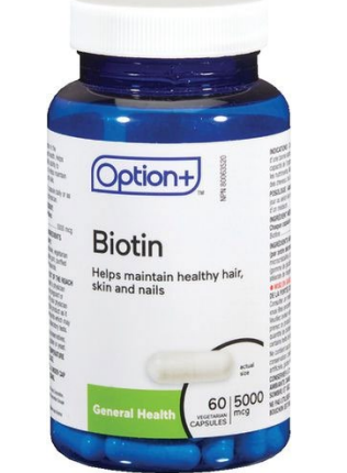 Option+ Biotin 5000mcg 60 Capsules
