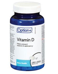 Option+ Vitamin D 2500IU 180 Tablets