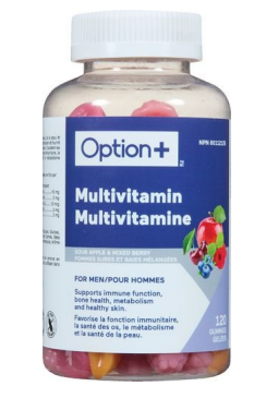 Option+ Vitamin Gummies for Men 120 Count