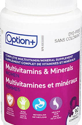 Option+ Women Dye Free Multivitamins & Minerals 90 Tablets