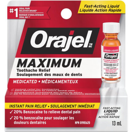 Orajel Maximum Toothache Relief Liquid 13mL