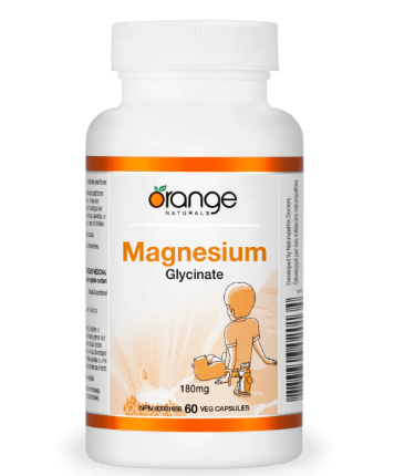 Orange Naturals Magnesium Glycinate 180mg 60 v-caps