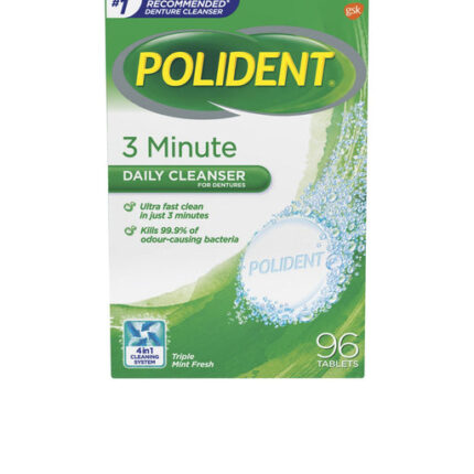 Polident 3 Minute Daily Cleanser for Dentures 96 Tablets