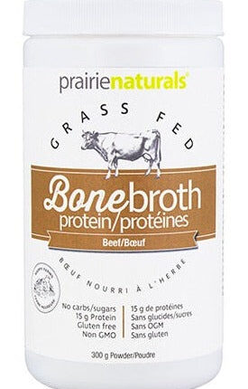 PRAIRIE NATURALS GRASS FEED ORGANIC BEEF BONE BROTH PROTEIN 300g