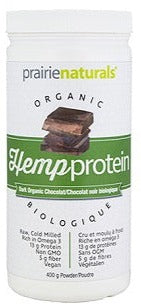 PRAIRIE NATURALS ORGANIC HEMP PROTEIN DARK ORGANIC CHOCOLATE 400g
