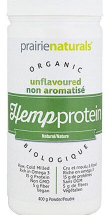 PRAIRIE NATURALS ORGANIC HEMP PROTEIN NATURAL 400g