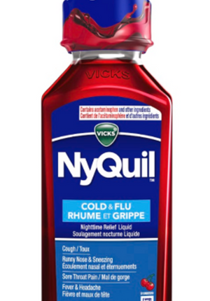 Vicks Nyquil Cold & Flu Nighttime Relief Liquid 236mL (Cherry)
